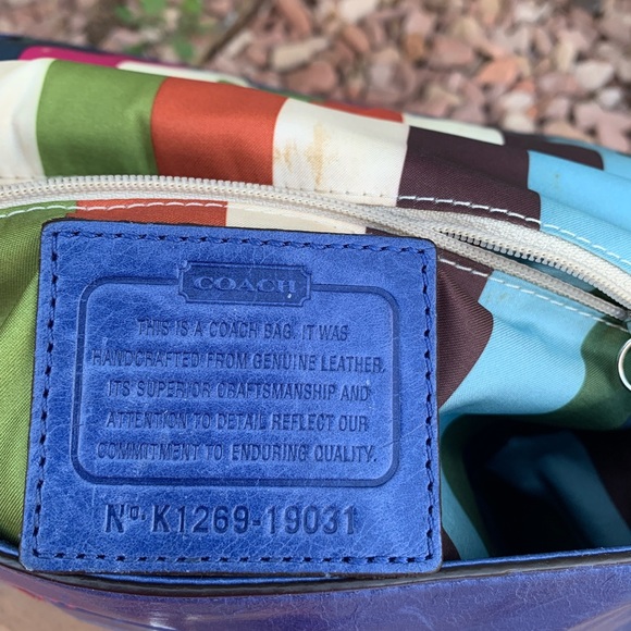Coach Willis Multi-Colored Leather Turnlock Crossbody - Picture 8 of 17